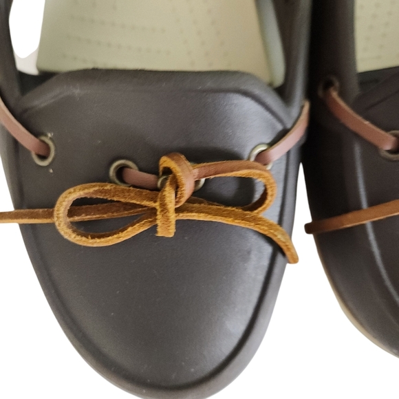 CROCS Beach Line boat shoes brown size 10 - Picture 7 of 12